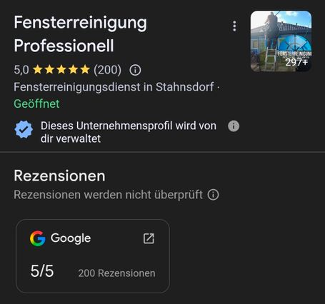 Fensterreinigung Bewertung 